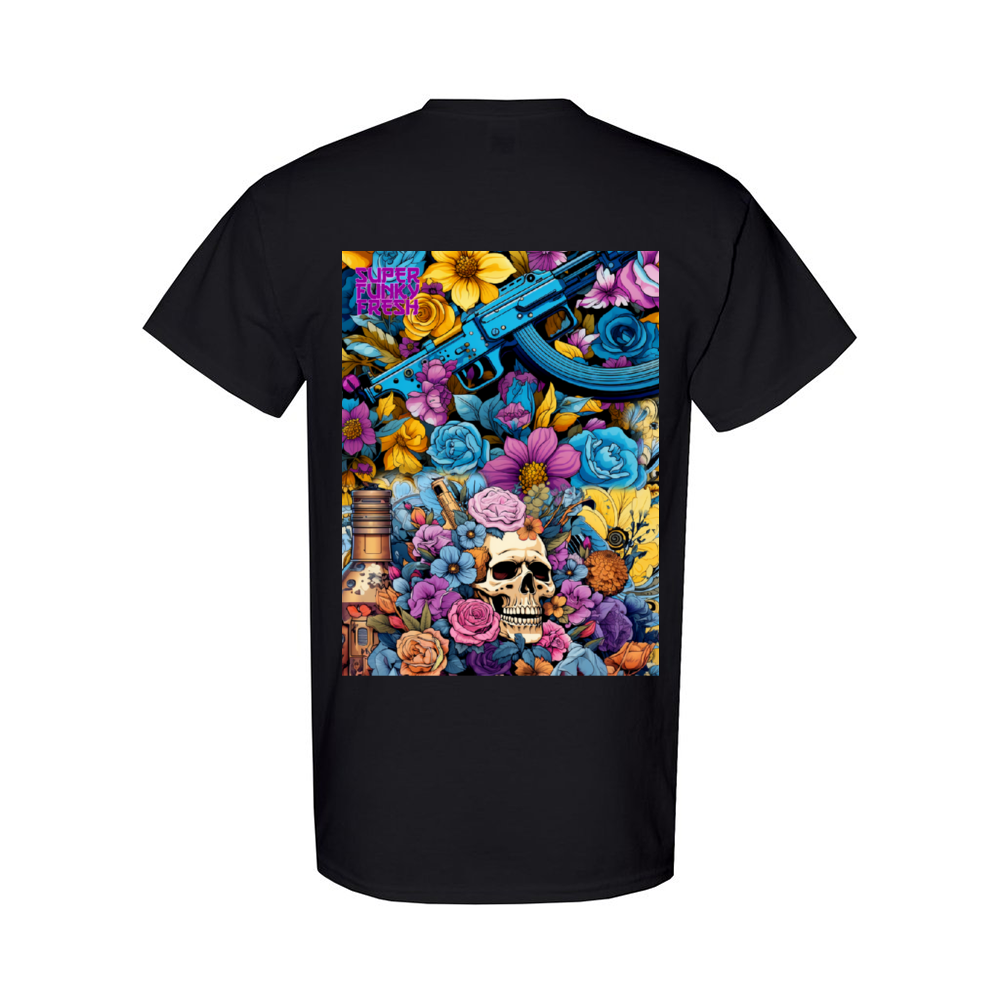 Rifels and Skulls Short Sleeve Casual Loose Shirts Tees