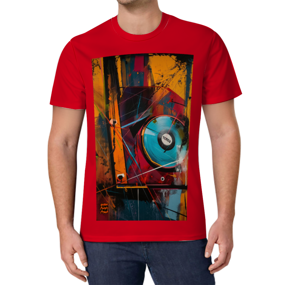 Toxico Records T-shirt Men's Round Neck Short Sleeve T-Shirt