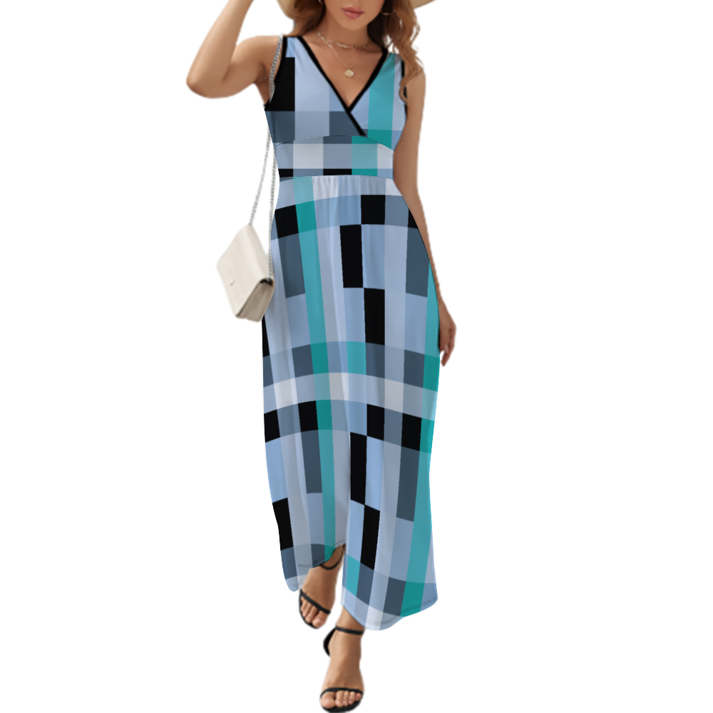 Dela Parra Women's Sleeveless Dress Summer Fashion Long Skirts
