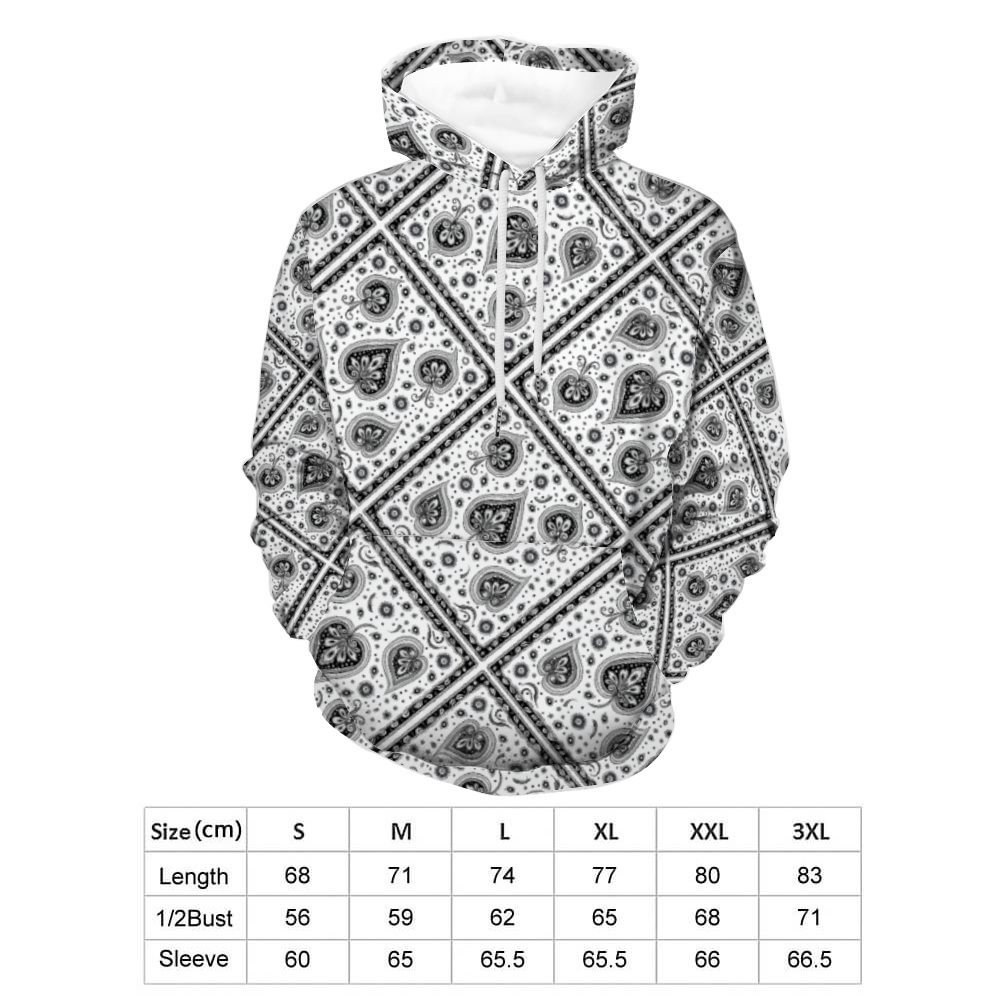 Bandana Paisley Hoodie with Pockets Adult Hoodies