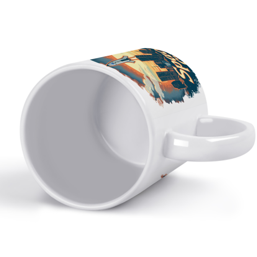 Space City 11 Oz White Ceramic Coffee Mug