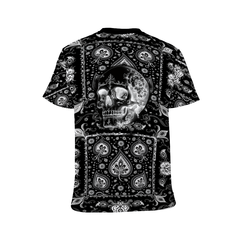 Skull Paisley All Over Print T-Shirt
