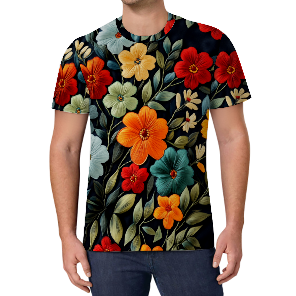 Floral Embroidery Print