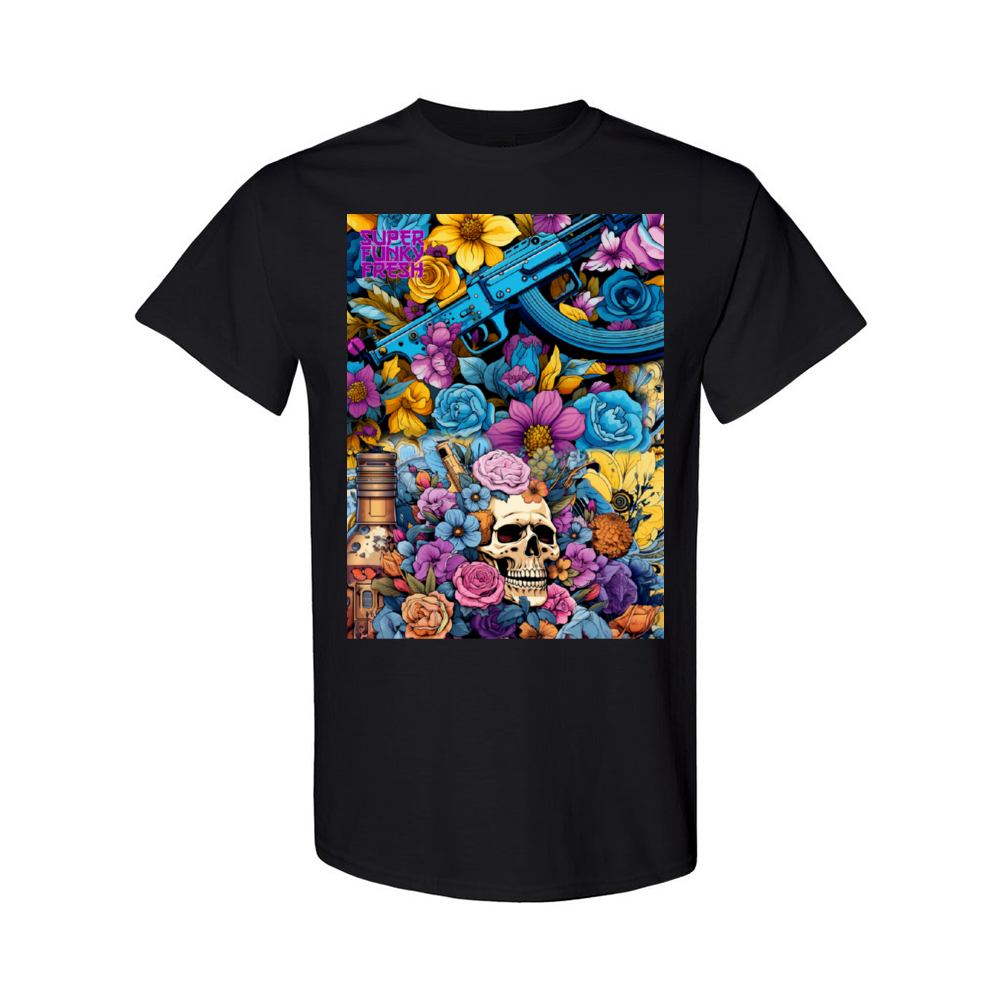 Rifels and Skulls Short Sleeve Casual Loose Shirts Tees