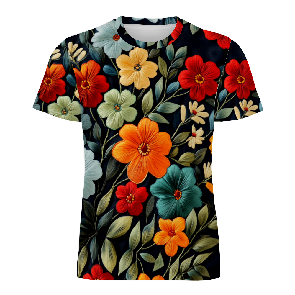 Floral Embroidery Print