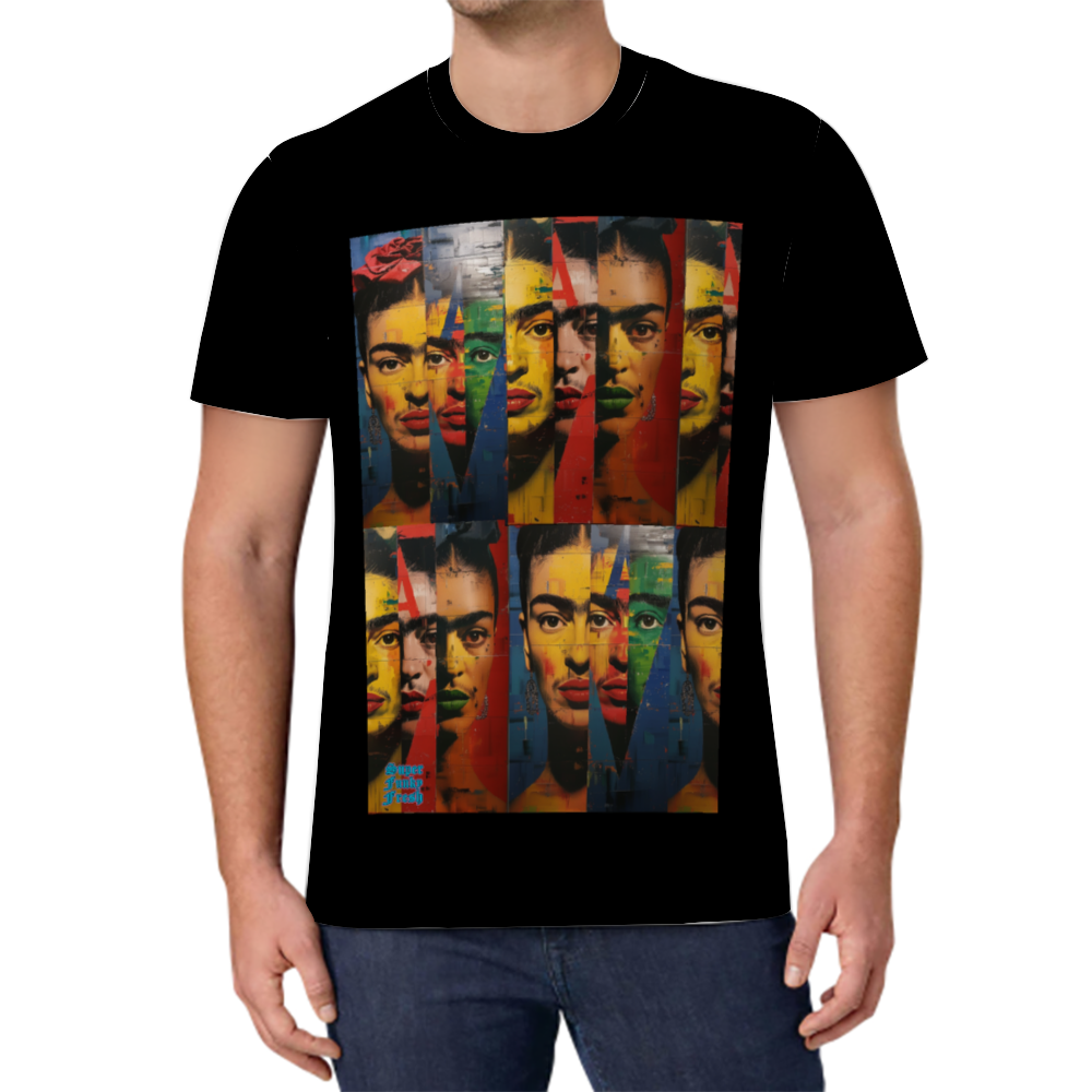 Frida Love T-shirt Men's Round Neck Short Sleeve T-Shirt