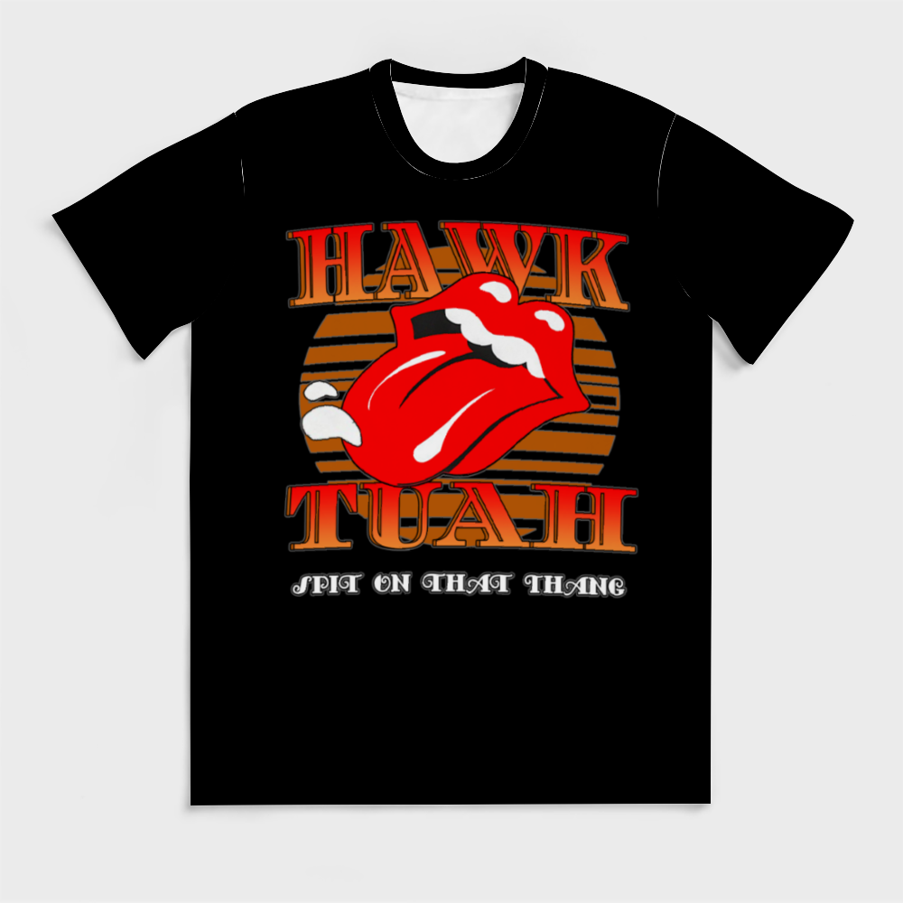 Mesh Fabric Hawk Tuah T-shirt Men's T-Shirt