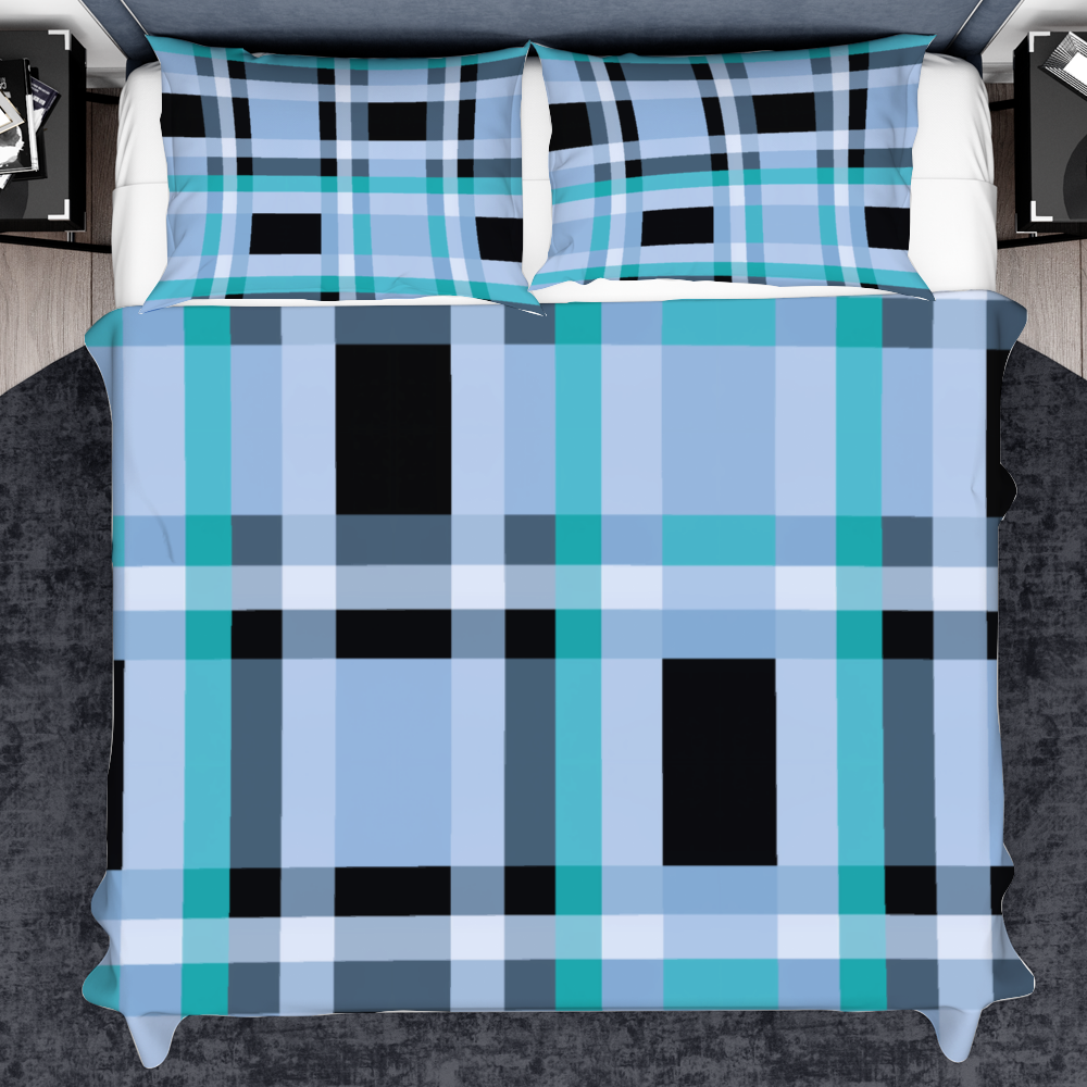 Custom 3 Pieces Queen Size Bedding Cover Set Pillowcases & Quilt Cover Can Design Separately 67" x 79"