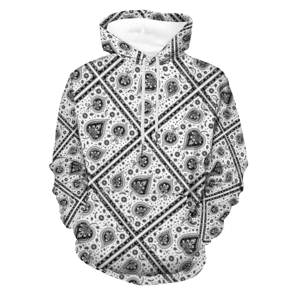 Bandana Paisley Hoodie with Pockets Adult Hoodies