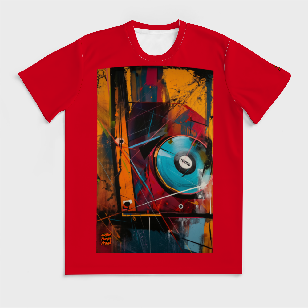Toxico Records T-shirt Men's Round Neck Short Sleeve T-Shirt
