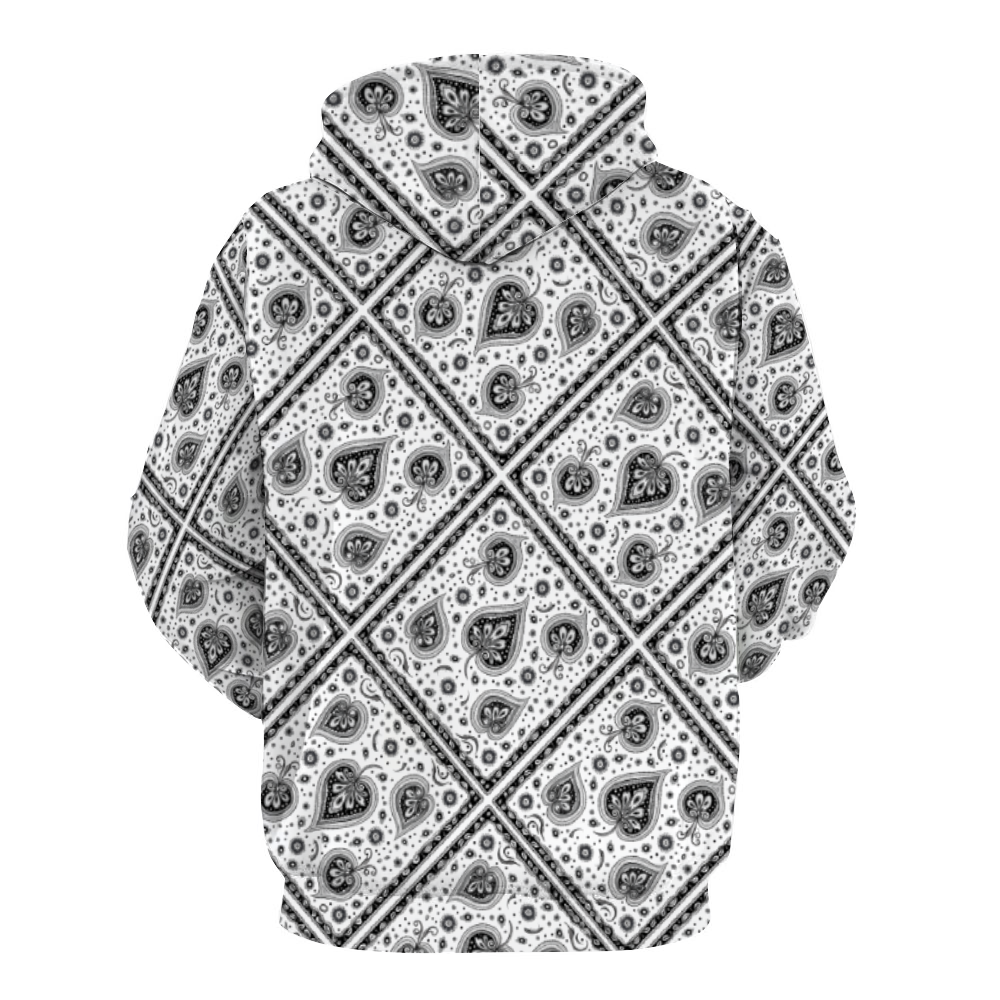 Bandana Paisley Hoodie with Pockets Adult Hoodies