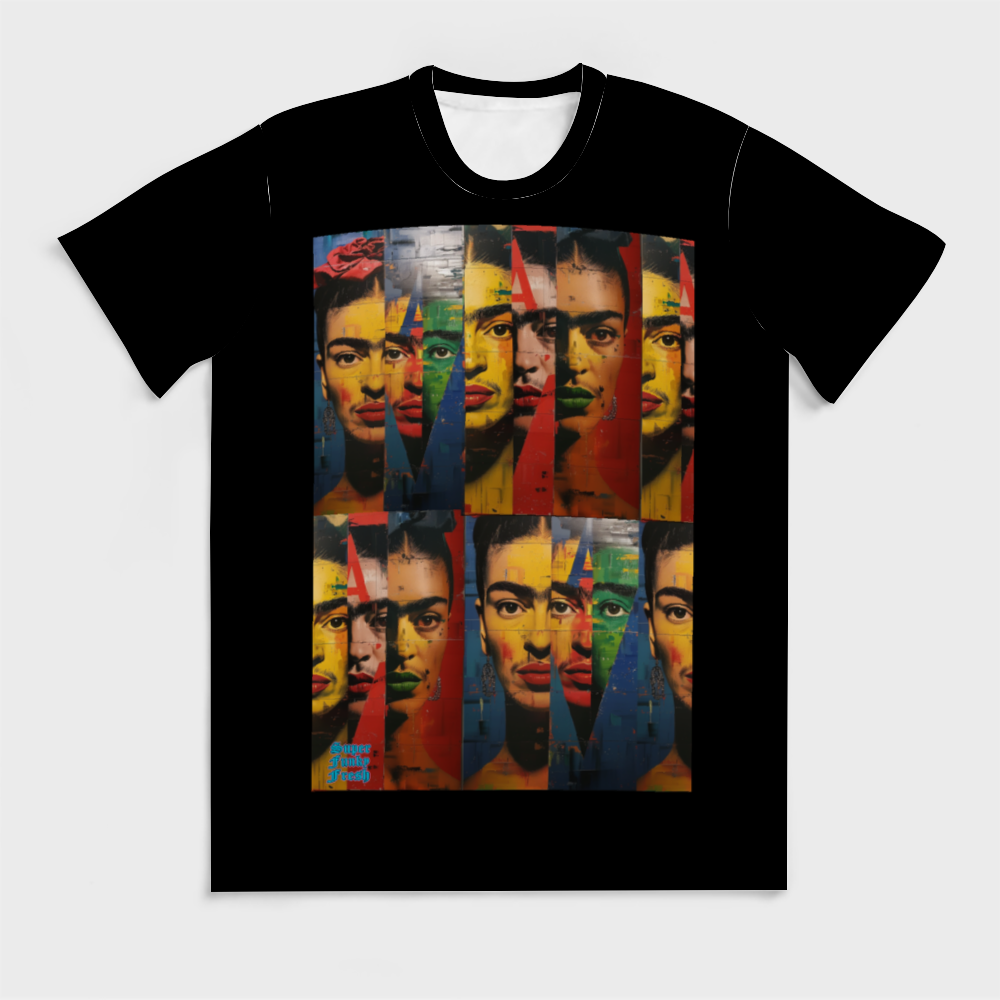 Frida Love T-shirt Men's Round Neck Short Sleeve T-Shirt