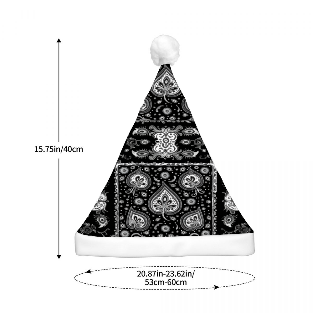 Bandana Paisley Print LED Light-up Christmas Hat