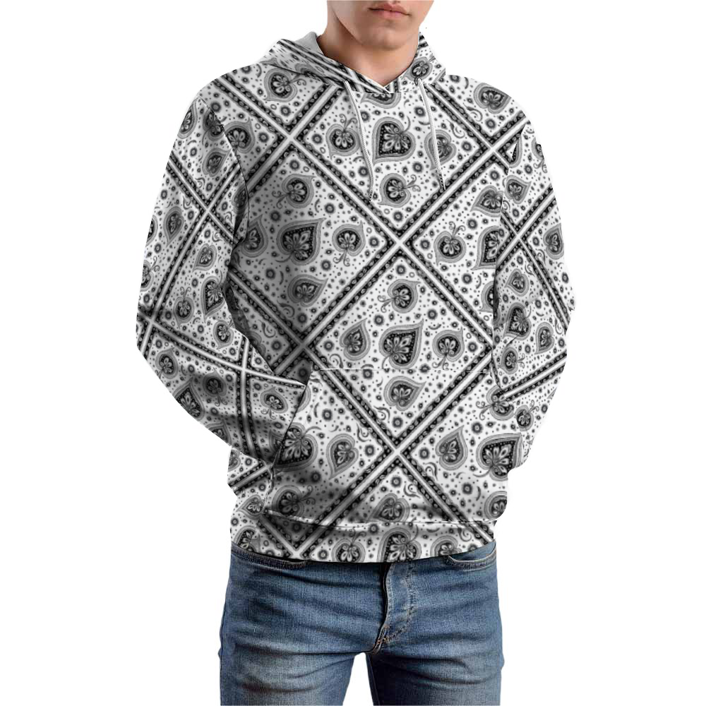 Bandana Paisley Hoodie with Pockets Adult Hoodies