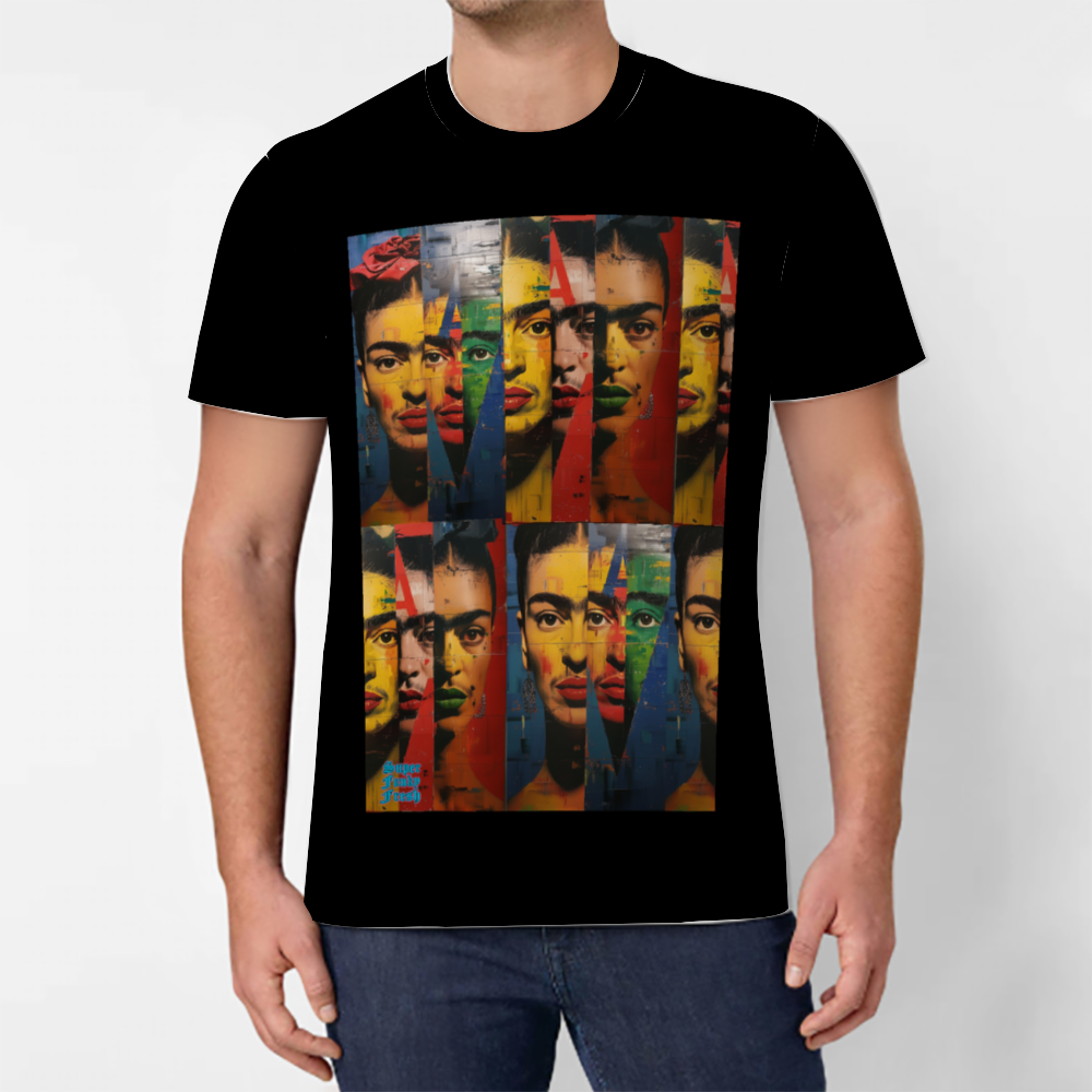Frida Love T-shirt Men's Round Neck Short Sleeve T-Shirt