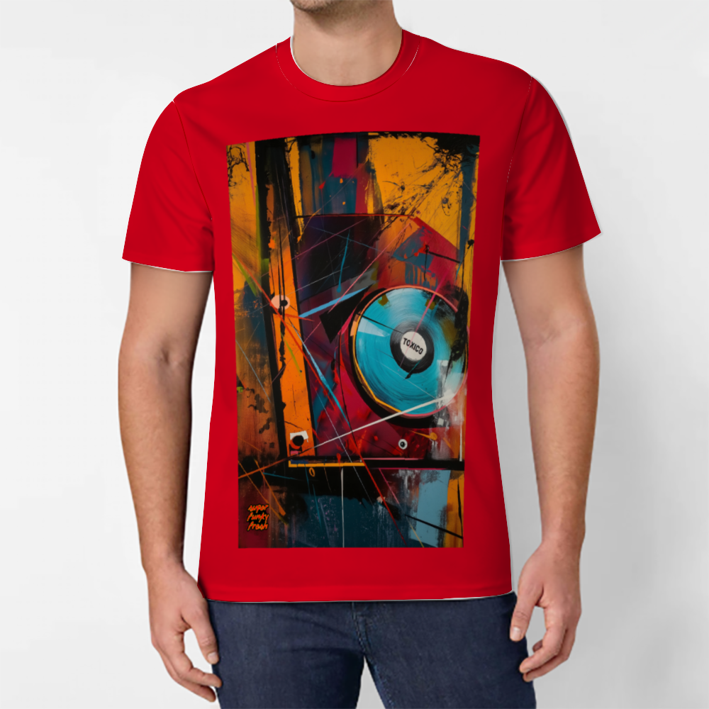 Toxico Records T-shirt Men's Round Neck Short Sleeve T-Shirt