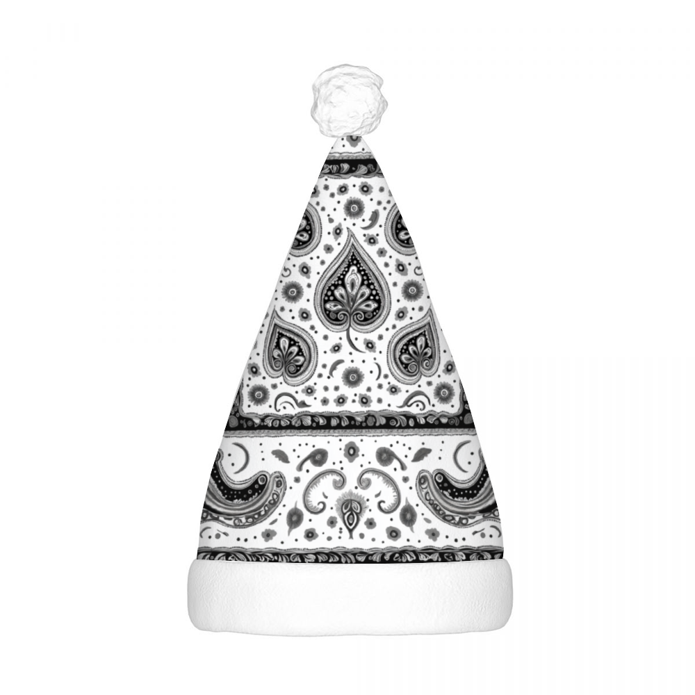 Paisley Bandana Print Christmas Hat