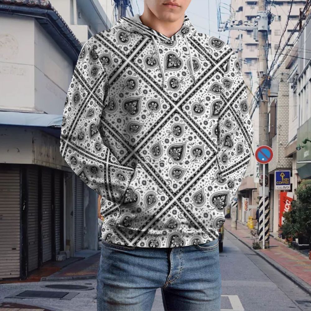 Bandana Paisley Hoodie with Pockets Adult Hoodies