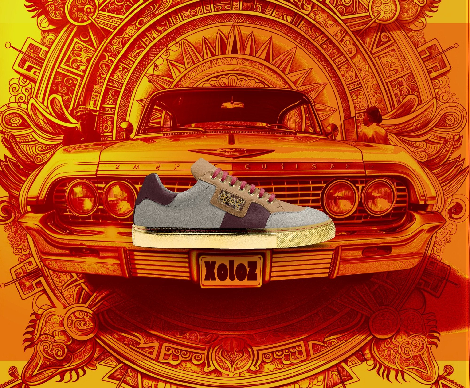Xoloz 3 tone & gold sneaker
