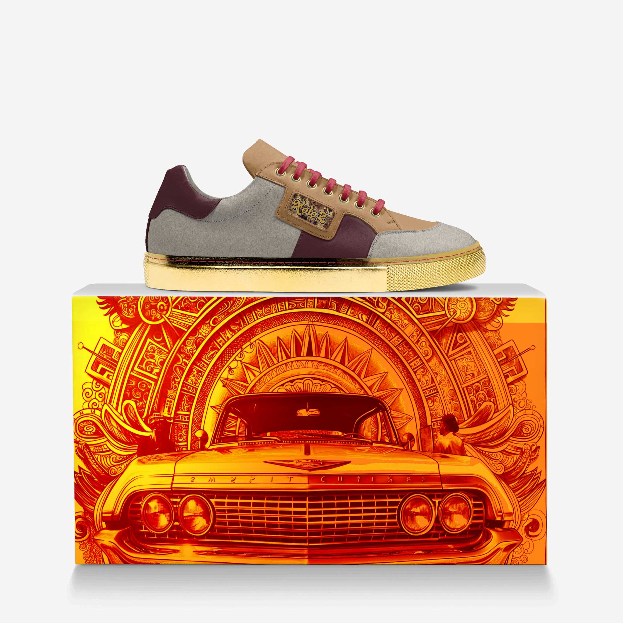 Xoloz 3 tone & gold sneaker