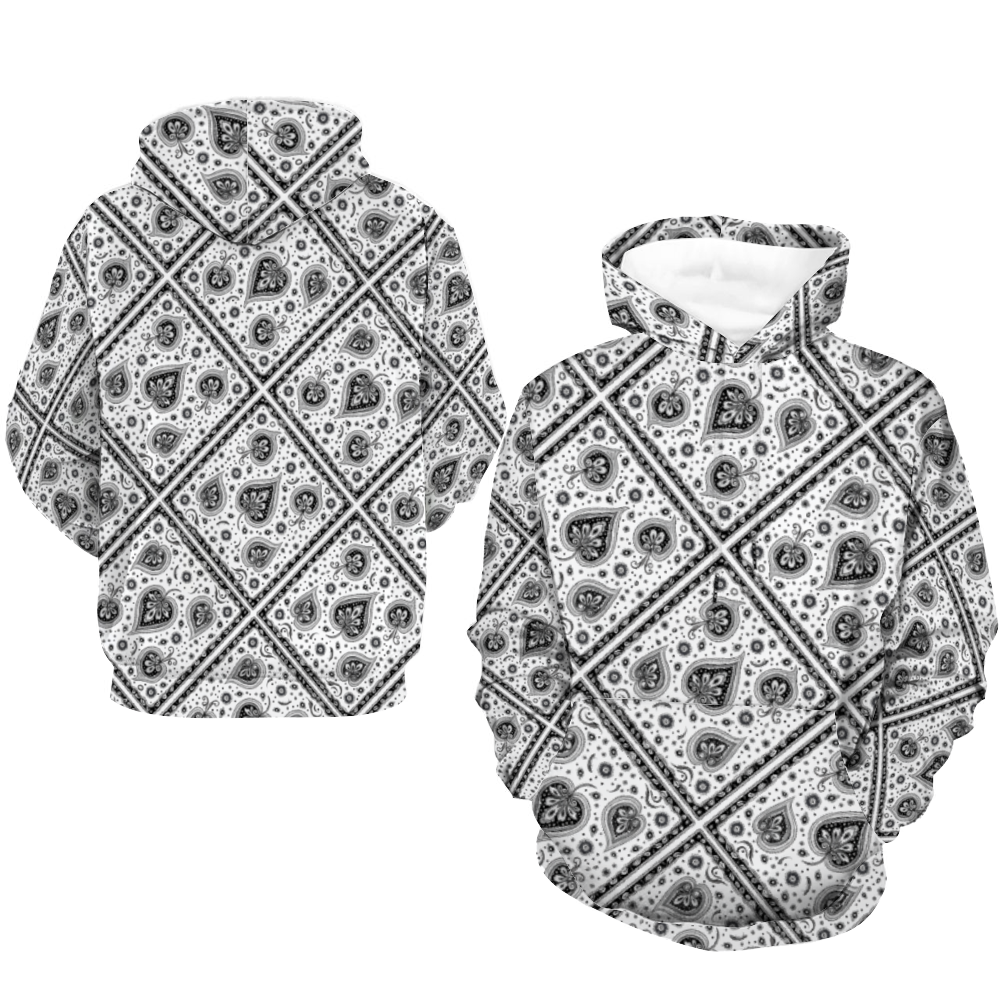 Bandana Paisley Hoodie with Pockets Adult Hoodies