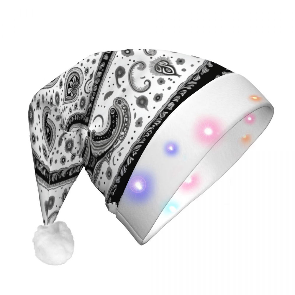 Paisley Bandana Print Christmas Hat