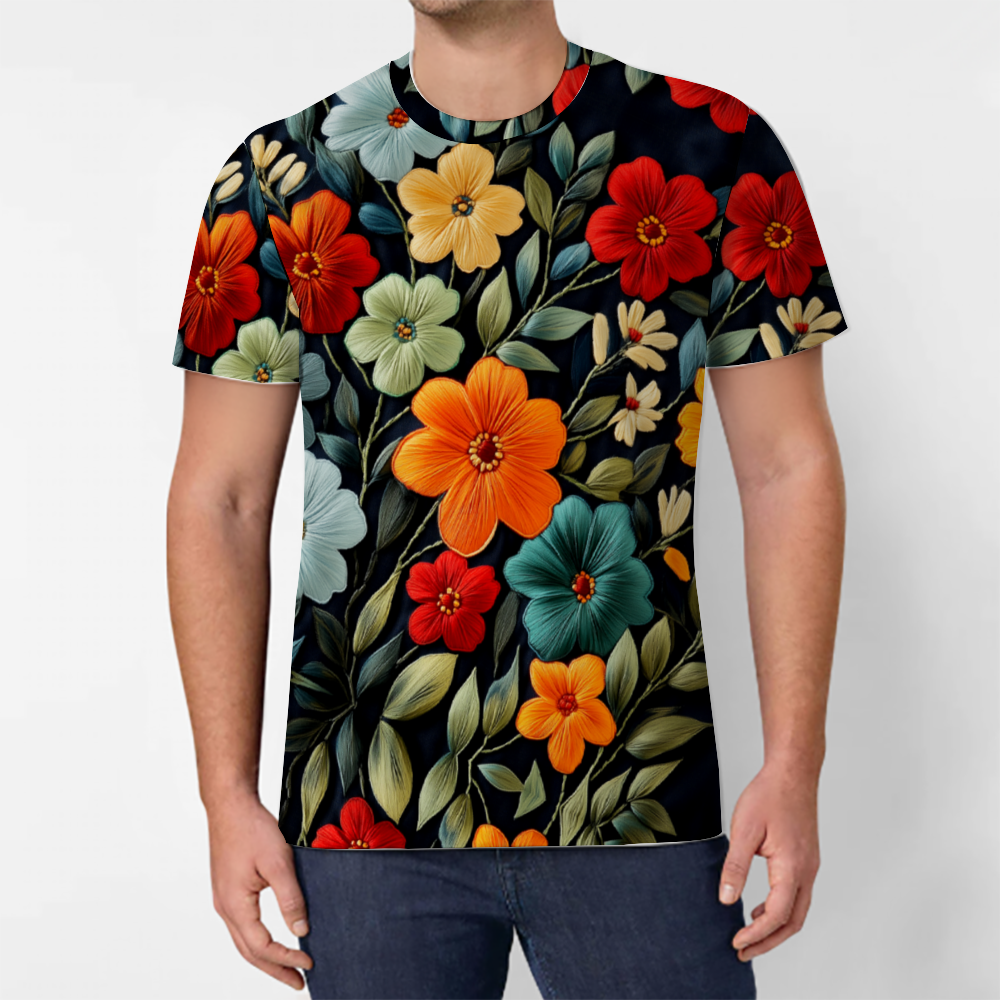 Floral Embroidery Print