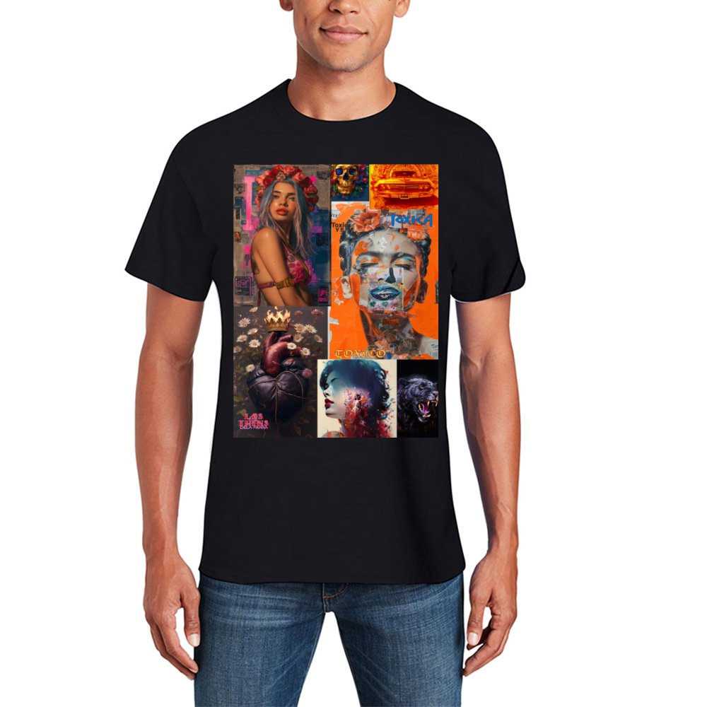 Toxica - Toxico Collage by Los-Twins DeLa Parra Cotton T-shirt