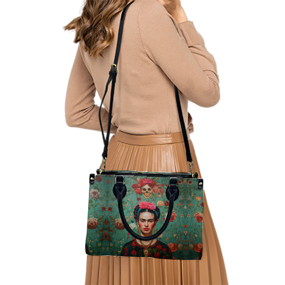 She is Kahlo Women Fashion PU Leather Tote