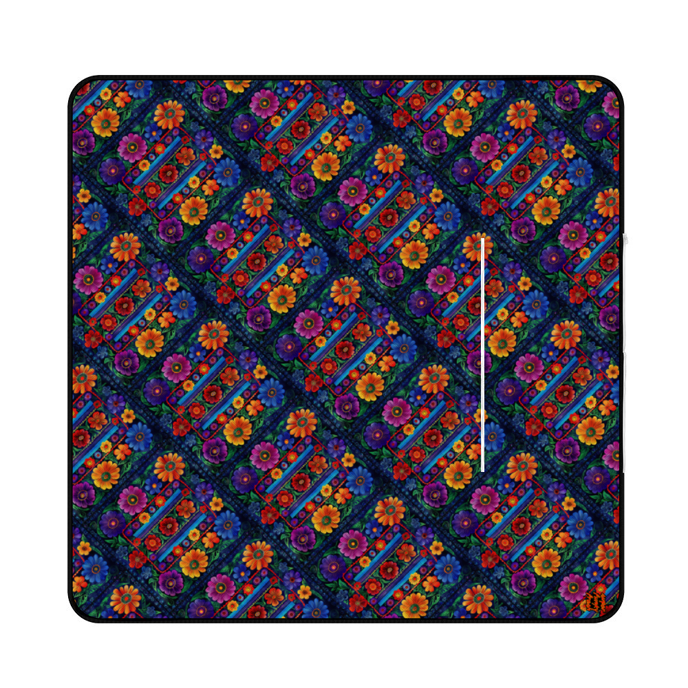 Latin Floral Bouquet Zipper Style Picnic Mat