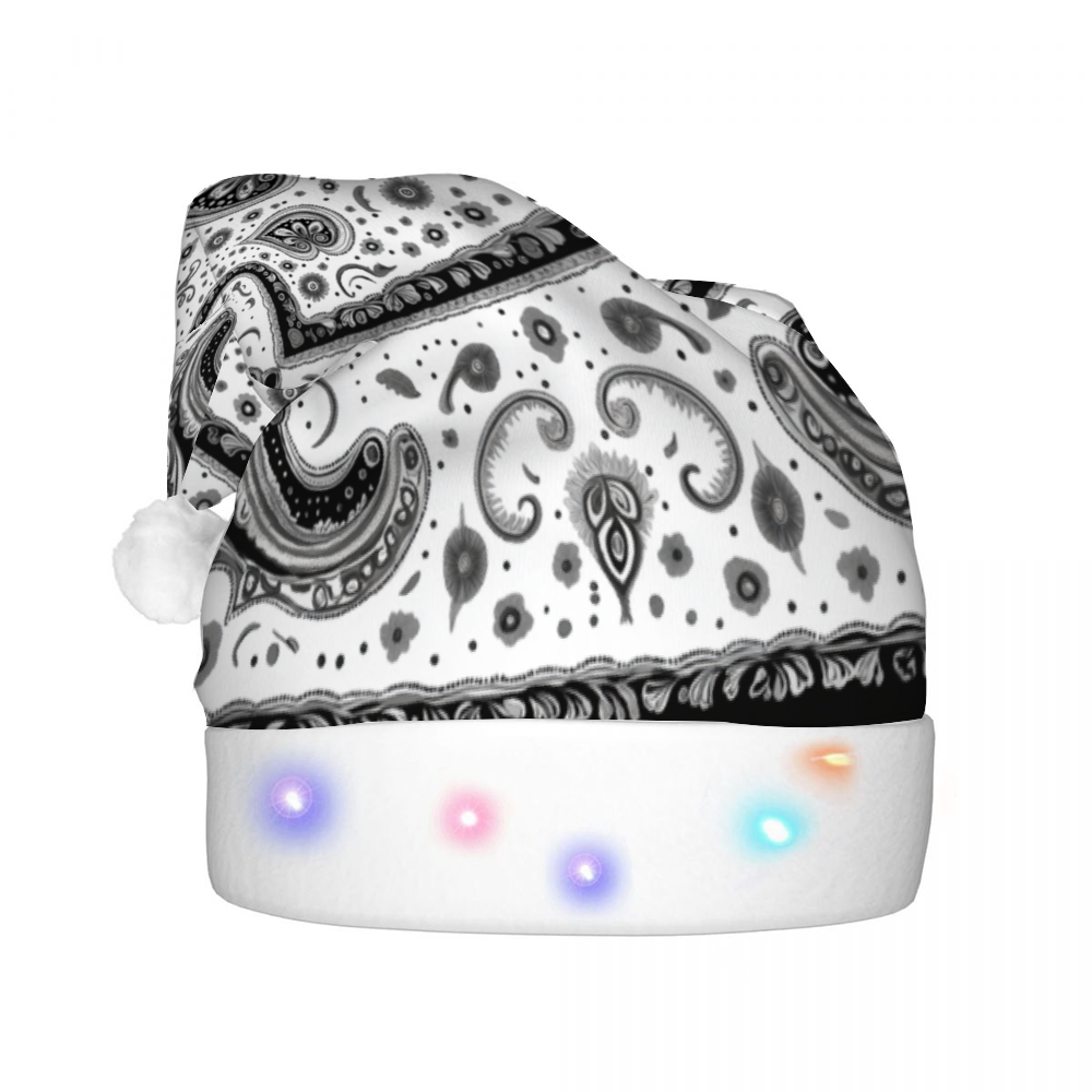 Paisley Bandana Print Christmas Hat
