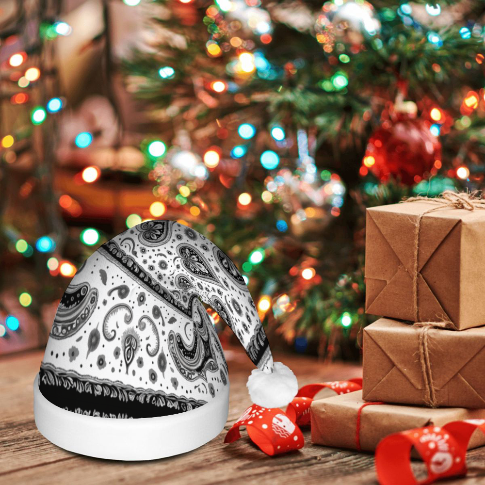 Paisley Bandana Print Christmas Hat