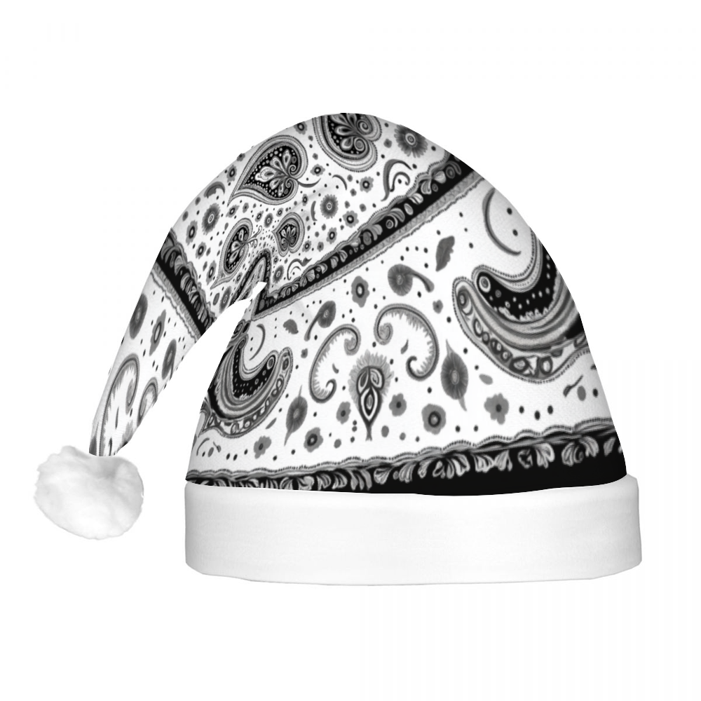 Paisley Bandana Print Christmas Hat