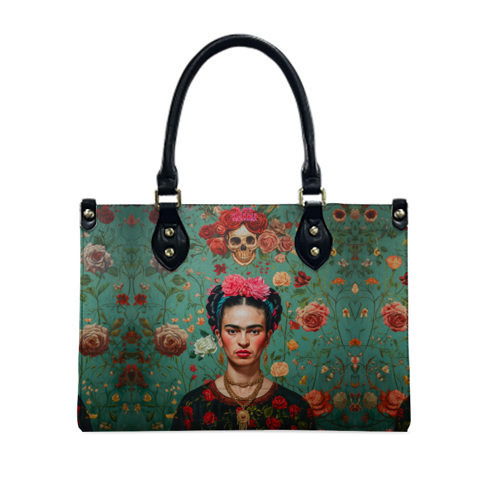 She is Kahlo Women Fashion PU Leather Tote