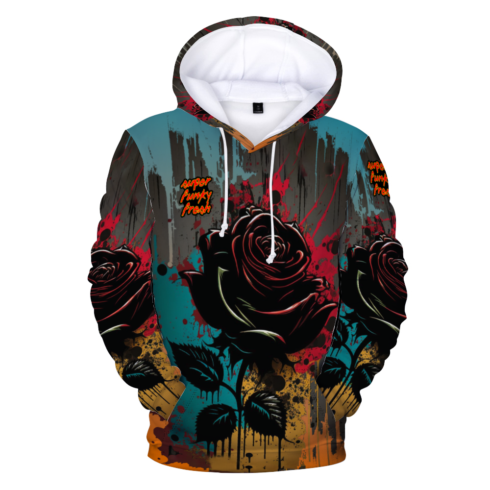 Graffiti Rose Sunset Hoodie