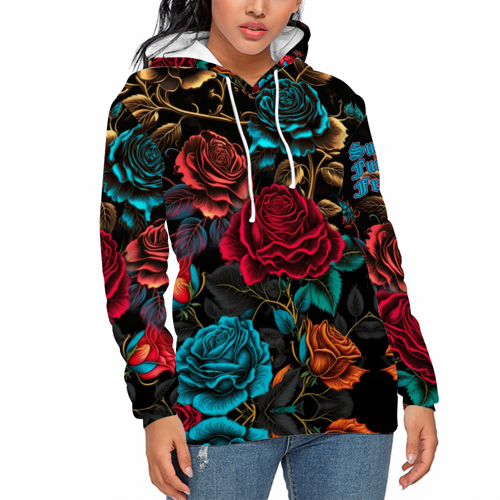 Gold and Roses Hoodie w/pockets