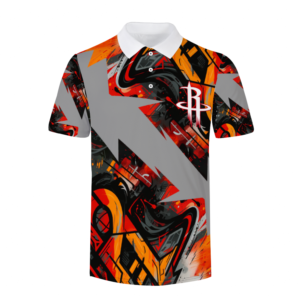 Rockets Dedication White & Black Classic Polo Shirt Tees