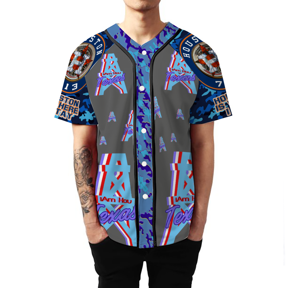 I Am Hou Unisex All Over Print Baseball Jersey Sports Jersey