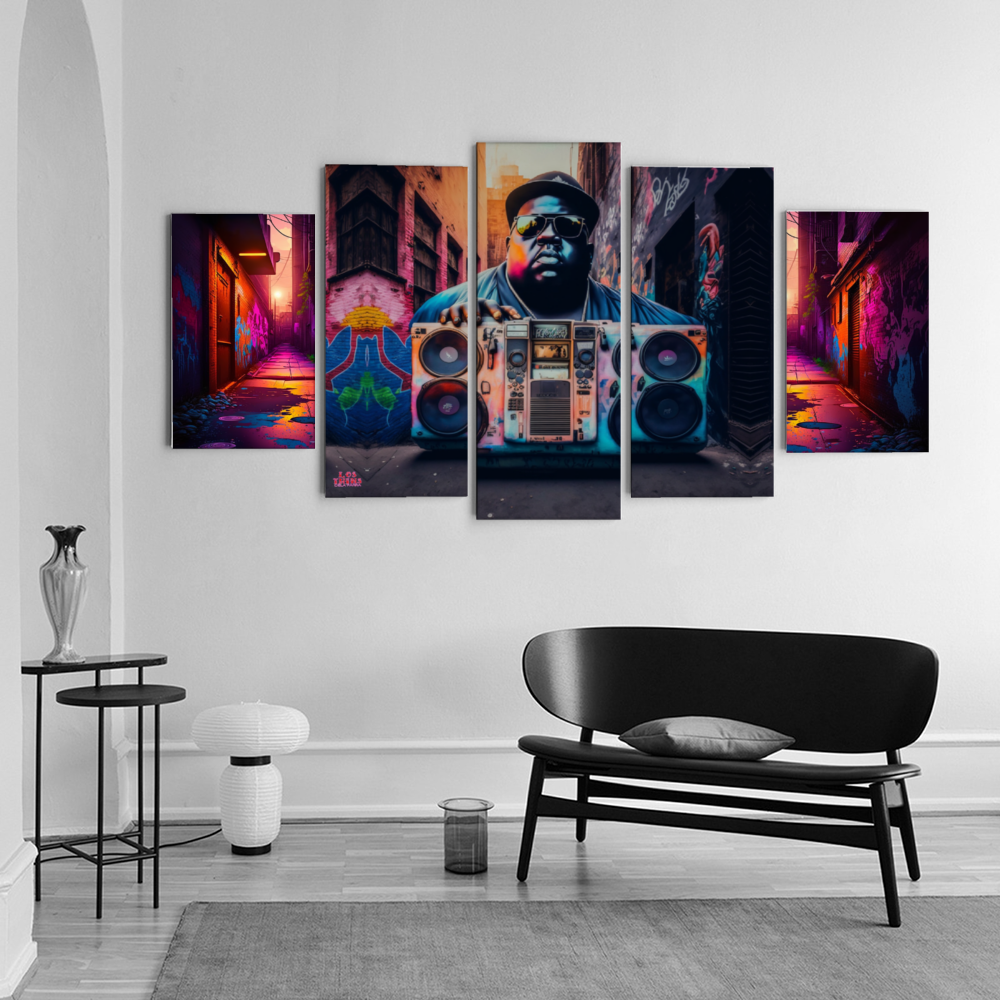 Notorious Dedication to The B.I.G Canvas Painting Five Paintings a Group