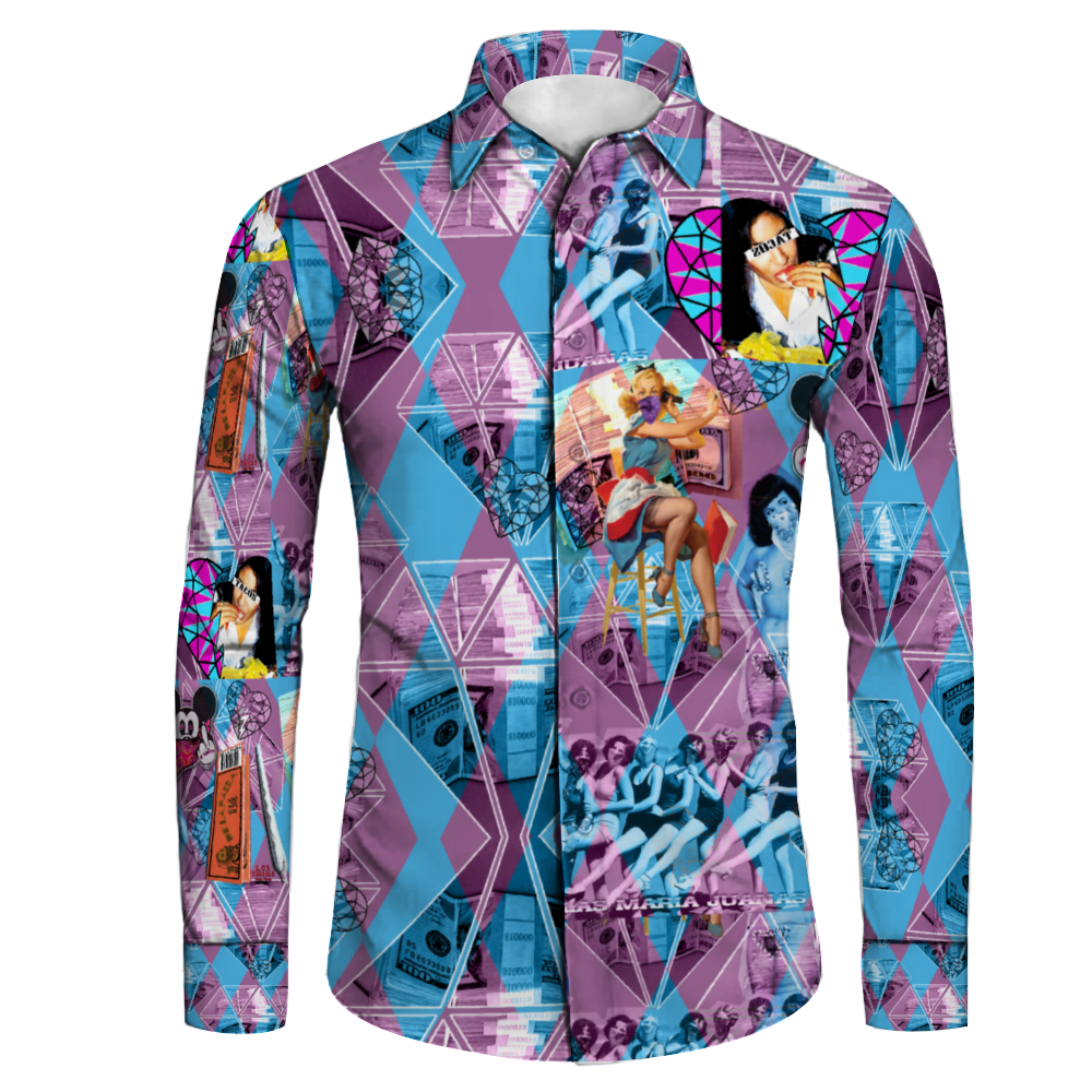 Las Maria Juanas Men's Slim Fit Long Sleeve Shirt