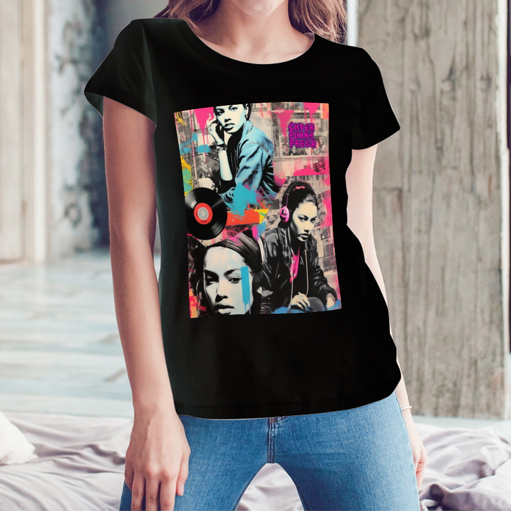 News Print Pink Ladies T-Shirt Front and Back Print DTG | Gildan HA00