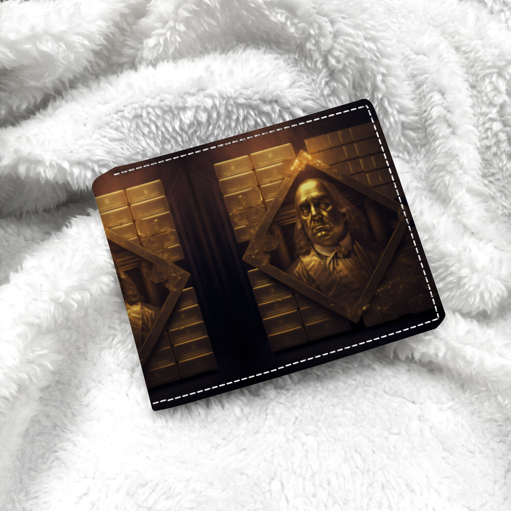 Gold Franklin Cowhide Wallet