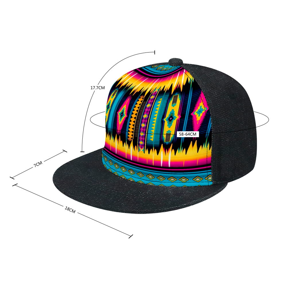 Serape 2 Black Denim Baseball Hat