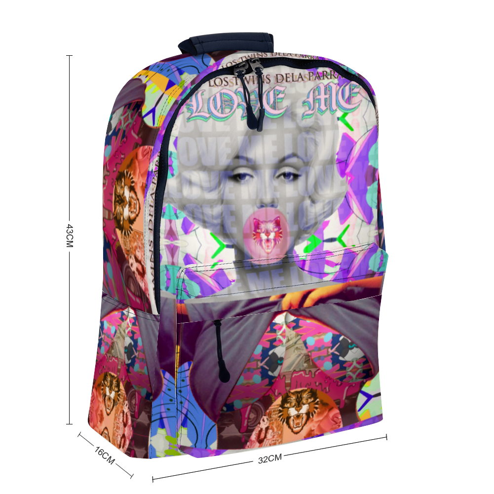 DeLa Parra Monroe Love Me Cruelty Free Leather Travel Backpack 12.6" x 16.9" x 6.3"