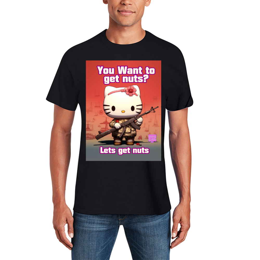 Lets Get Nuts Custom Unisex Cotton T-shirts Gildan 5000 Short Sleeve Casual Loose Shirts Tees