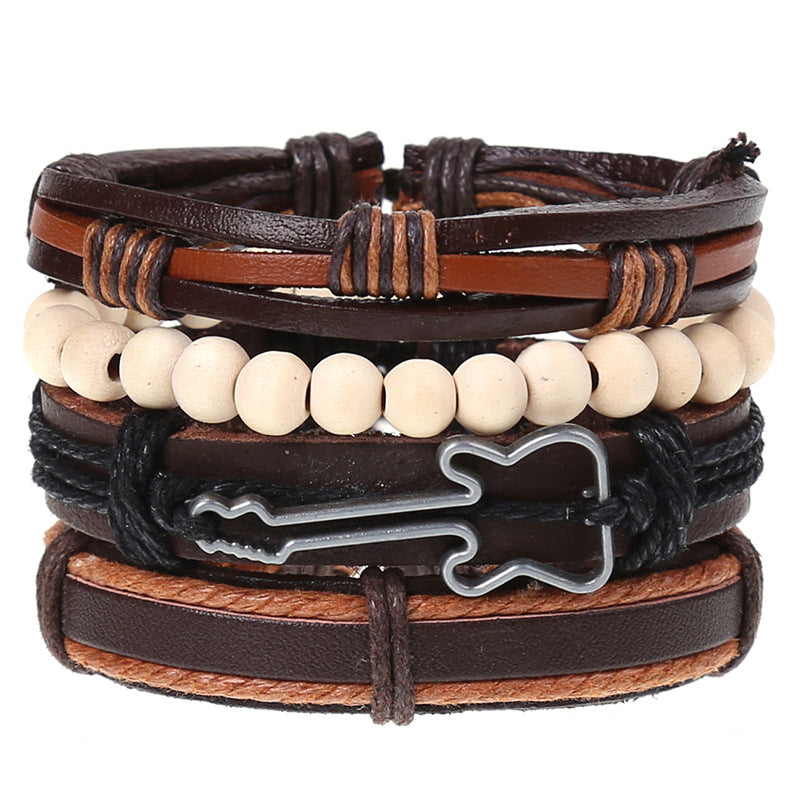 Super Funky Fresh woven combination set / leather hand rope European and