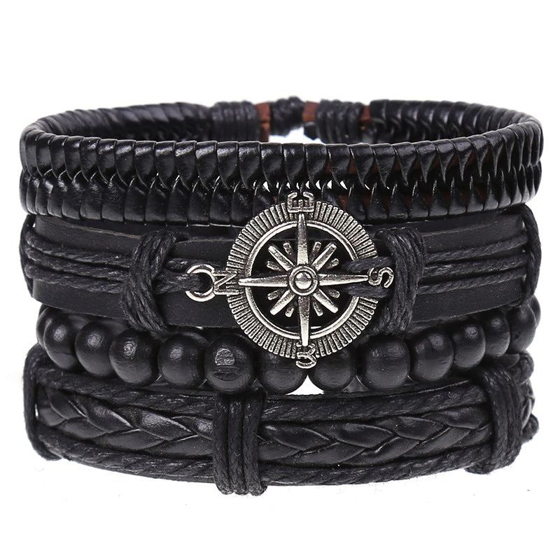Super Funky Fresh woven combination set / leather hand rope European and