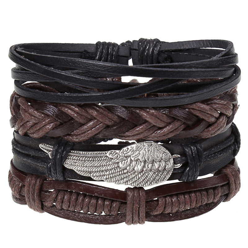 Super Funky Fresh woven combination set / leather hand rope European and