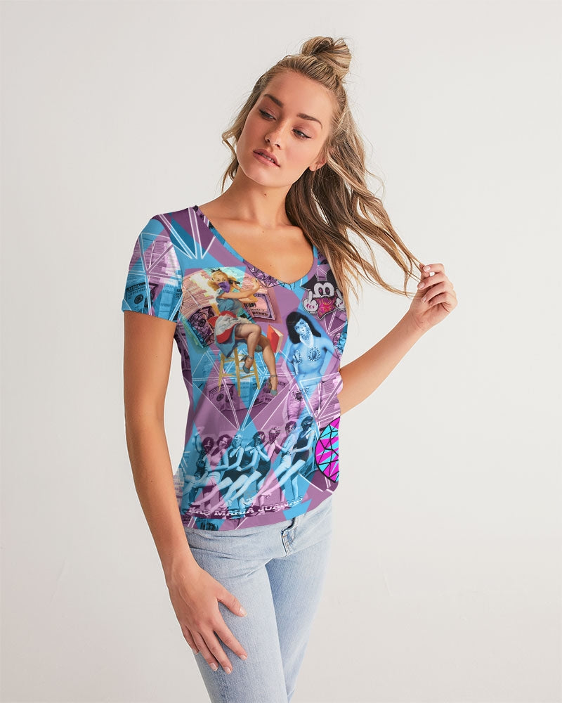 Las Mariajuanas Women's V-Neck Tee