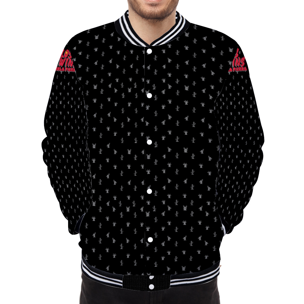 Cactus Black Thin Coat French Terry Button Jacket